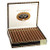 Hoyo de Monterrey Cigars Sultan 25Ct, open cigar box displaying 25 cigars arranged in a row inside the white and gold box.