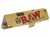 RAW Paper Tin King Size, image of vintage-style RAW rolling paper tin in gold color with red and black branding