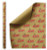 RAW Wrapping Paper, roll of brown kraft paper with RAW logo print in red and gold, partially unrolled showing design and texture.