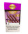 Throwback Natural Leaf Cigars Grape Cherry Blizz 8 Packs of 5, box of natural leaf cigars with purple packaging and image of grape and cherry flavored cigars.