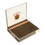 Punch Presidente Maduro Cigars 25Ct. Box, open box displaying 25 dark brown cigars with red and white bands.