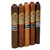 Gurkha Pigtail Toro Sampler 5 Cigars, five assorted cigars with detailed labels and varied dark and light brown wrappers.