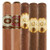 Oliva Cigars Oliva New Age 5 Cigars Sampler, an assortment of five cigars with varying sizes and wraps, showcasing different styles for cigar enthusiasts.