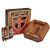 Ave Maria Gift Box & Ashtray Cigars Sampler, set of cigars and an engraved wooden ashtray with the Ave Maria logo.