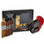 Man O' War Gift Box & Ashtray Cigars Sampler, featuring a variety of cigars and a stylish ashtray in a sleek black and red design.