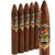 Gurkha Crest Torpedo Cigars 5Pk, a set of five cigars with dark brown wrapper and ornate Gurkha Crest label featuring a man with sunglasses and a mustache.