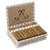 Amati Robusto Cigars 20Ct. Box, a display of 20 premium cigars neatly arranged inside an open box with a brown and white design, featuring the Amati logo on the inside of the lid.