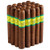Bahia Brazil Toro Cigars Pack of 20, a bundle of 20 hand-made cigars from Brazil with brown wrappers and yellow and green band labels.