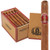 Brocatus Churchill Cigars 25Ct. Box, image of a box containing 25 cigars and one cigar standing upright with a red and gold band.