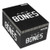CAO Bones Gigante Cigars 20Ct. Box, black packaging with bold white lettering and images of dice, showcasing a box of 20 cigars.