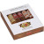Altadis Romeo Y Julieta 1875 Lovers Cigar Sampler 6Ct, a retail box containing six cigars with colorful bands, showcasing the Romeo Y Julieta 1875 series in a sleek white and brown packaging.