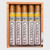 CLE Connecticut 454 Cigars 25Ct. Box, a wooden box containing five individually wrapped cigars with brown caps, silver and gold branding labels.