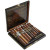 Man O' War Anthology Cigars Sampler 9 Ct. Box, open box displaying nine cigars with detailed wooden finish and branding