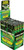 Show Cigars Cyclones Herb Cone Blunt Mean Green 24ct, display of herbal cones in black containers with green and yellow labels, inside a green and black display box.