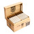 Asylum 13 Medulla Oblongata 550 Cigars 50Ct. Box, wooden cigar box with cigars inside, featuring the brand's logo and packaging details.
