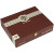 AVO Heritage Toro Cigars 20 Count Box, brown wooden box with silver and white stripes and AVO logo