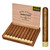 Rocky Patel The Edge Cigars, a box of premium long filler cigars with a brown wrapper and gold band, displayed inside an open wooden box with branding and warning label.