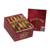 Dolce Vita Cafe Coffee Barberpole Edition Lancero Cigars 20Ct. Box, a wooden box containing 20 cigars with barberpole design, with the lid open showing the cigars arranged inside.