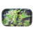 V Syndicate Metal Rolling Tray Small Strains Blue Dream, metal rolling tray featuring a detailed artistic image of Blue Dream cannabis strain with green leaves and buds.