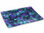 V Syndicate Glass Rolling Tray Small Cosmic Chronic, colorful marijuana leaf and galaxy design on small glass rolling tray.