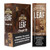 Zig Zag Natural Leaf Wraps 25/2, product packaging showing two packs of leaf wraps with a bearded man's profile and warning label about nicotine addiction.
