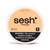 Sesh Tobacco Free Nicotine Pouch Mango 4mg 1/5 Ct Roll, round container with peach-colored label, black text, and warning label at bottom.