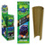 Juicy Jay Hemp Wraps Black N Blueberry, displayed in packaging with individual wraps and a close-up of the empty hemp wrap cone.