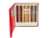 Rocky Patel Vintage Cigar Sampler 6Ct, a box containing six assorted cigars with different shades and band designs, presented in a red box with a white interior.