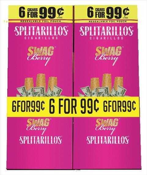 Splitarillos Swag Berry Cigarillos Pouch 30 Pouches of 3