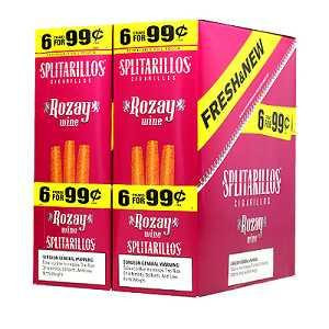 Trendsettah Inc Splitarillos Cigarillos Wine 30 Pouches of 3, vibrant pink and yellow packaging with 'Fresh & New' label.