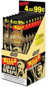 Zig Zag Rillo Wraps Gold 4 for 0.99