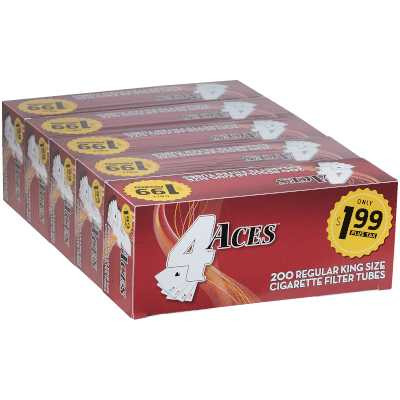 4 Aces Cigarette Filter Tubes King Size 5/200 Ct. Boxes