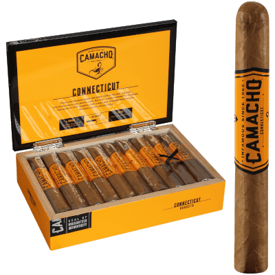 Camacho Connecticut Cigars Robusto 20 Ct. Box 5"X50