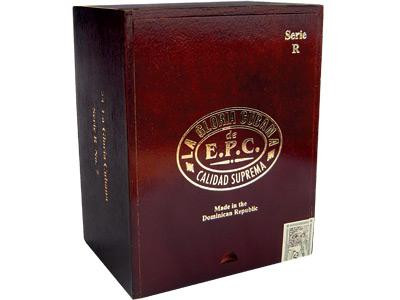 La Gloria Cubana Cigars Serie R No. 7 Natural (No Cello) 24 Ct. Box 7.00X59, showing a dark brown box with gold and white branding, label, and a stamp indicating its origin from the Dominican Republic.