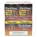 Swisher International Blackstone Tip Cigarillos Peach, image of cigarillo packs with black and yellow packaging and peach flavor indication.