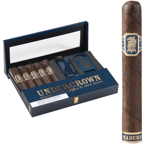 Undercrown Cigars Maduro Gran Toro Gift Set 5 Ct. Box W/cutter And Lighter