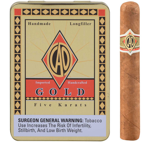 CAO Cigars Gold Label Karats 10/5 Tins 4.00X38
