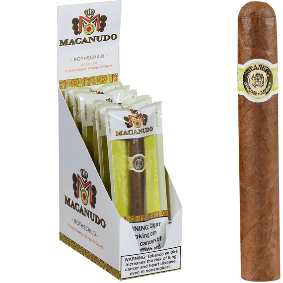 Macanudo Cigars Cafe Freshness Pack Rothschild 6 Ct. Box 5.50x50