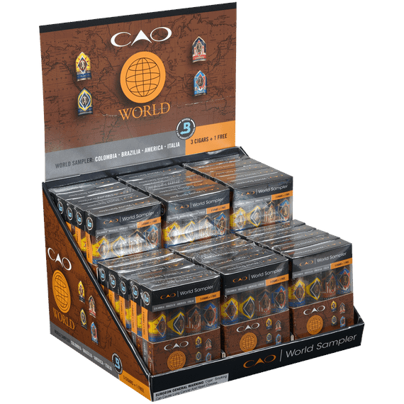 CAO Cigars World B3G1F Sampler 30/4 Ct. Display