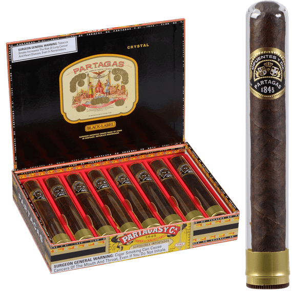 Partagas Cigars Black Label Crystal 8 Ct. Box 5.50X50