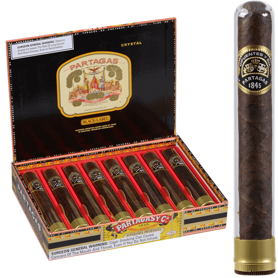 Partagas Cigars Black Label Crystal 8 Ct. Box 5.50X50