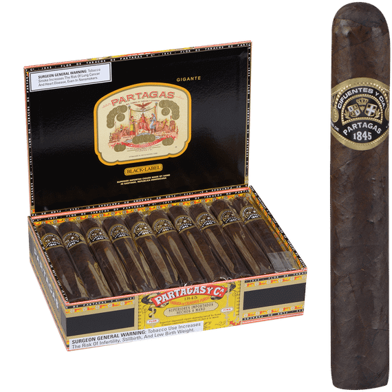 Partagas Cigars Black Label Gigante 20 Ct. Box 6.00X60