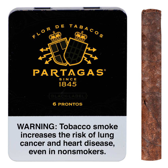 Partagas Cigars Black Label Prontos 5/6 Pack Tins 4.19X36