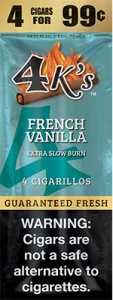 4 Kings Cigars French Vanilla 15 Pouches of 4