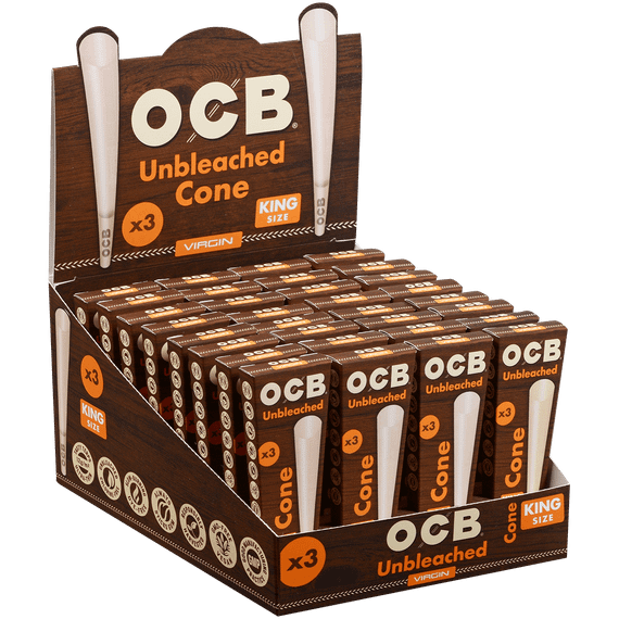 OCB Cigars Virgin King Pre-rolled Cones 32/3 Ct. Display