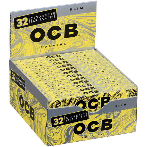 OCB Cigars Papers Organic Solaire King Size Slim 24/32 Ct. Box