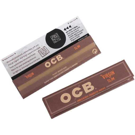 OCB Unbleached Papers Virgin King Slim 24/32 Ct.