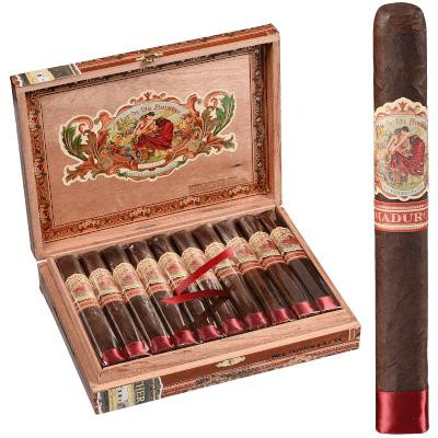 My Father Cigars Flor De Las Antillas By My Father Cigars Toro Maduro 20 Ct. Box, a wooden cigar box containing twenty toro-sized Maduro cigars with colorful banding.