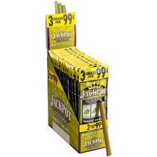 Swedish Match Jackpot Cigarillos White Grape 15/3 Ct, display of packs with yellow and black packaging showcasing the product name and flavor.