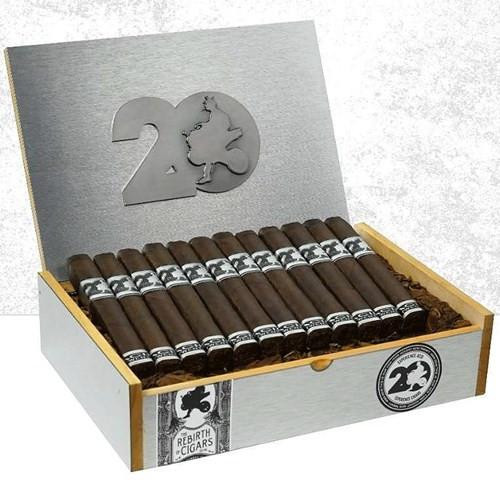 Drew Estate ACID 20 by Drew Estate Robusto Cigars 24 Ct. Box-Press, a box of 20 dark cigars neatly arranged inside a wooden cigar box with the logo and branding visible.